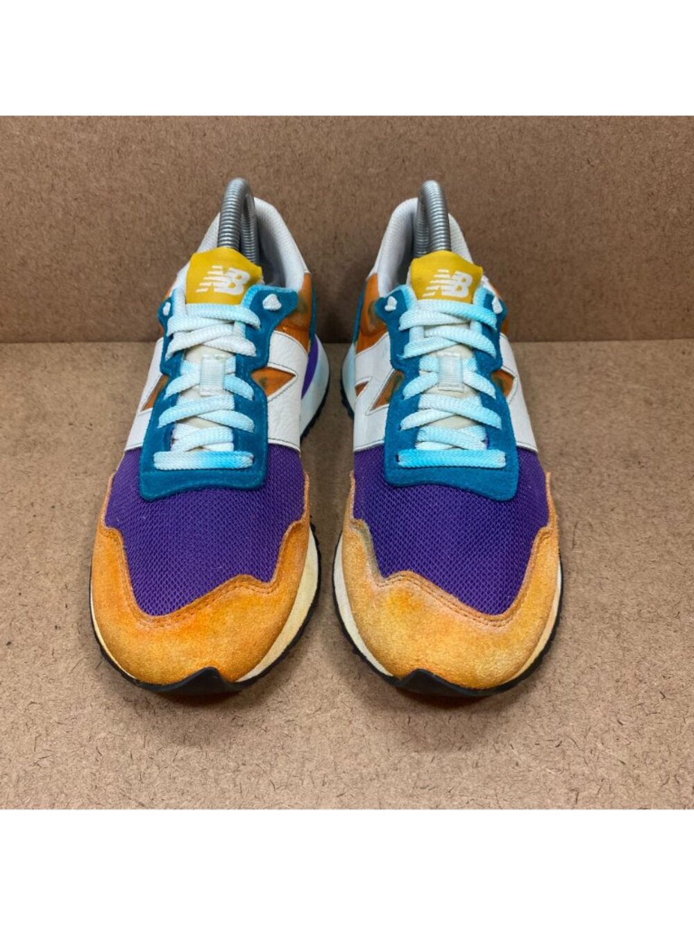New Balance 327 Multicolor Womens Sneakers - Size 8.5 Mesh & Suede Vibrant - Picture 2 of 8
